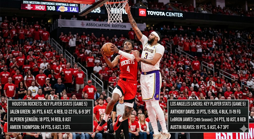 Houston Rockets vs Lakers Match Player Stats